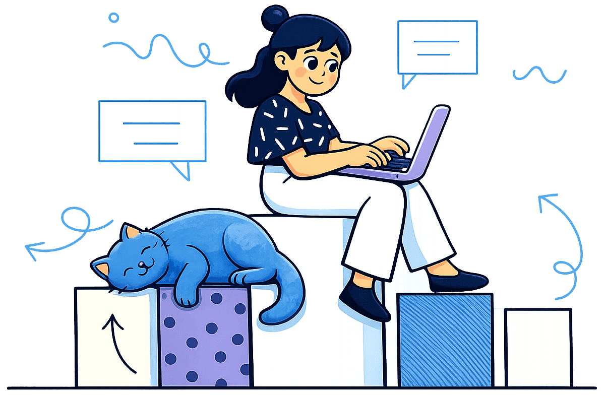 Student studying online